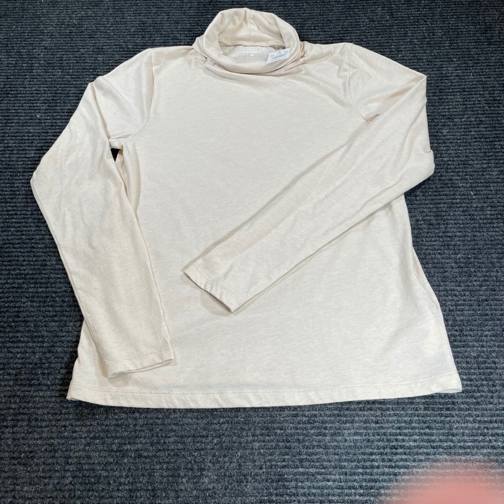 J. Crew Tissue Turtleneck Top Oatmeal Beige Heather CO281 Mens Medium NWT‎